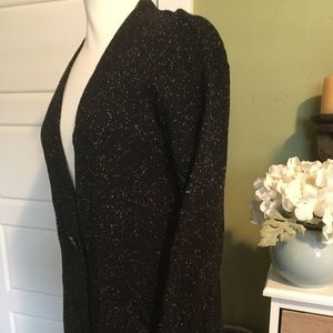 J Jill Marled V-Neck Cardigan Cotton/Nylon/Angora